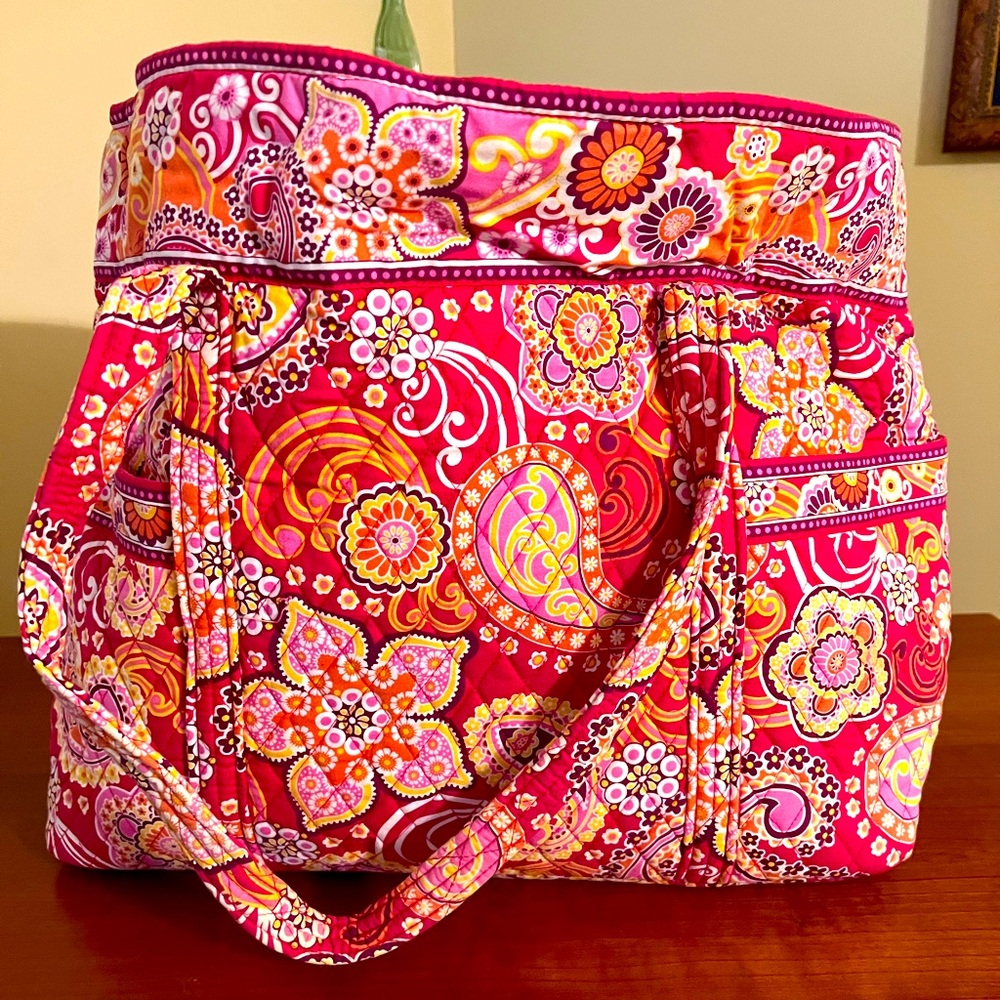 Vera Bradley - Miller style Tote bag - retired pattern - Raspberry Fizz